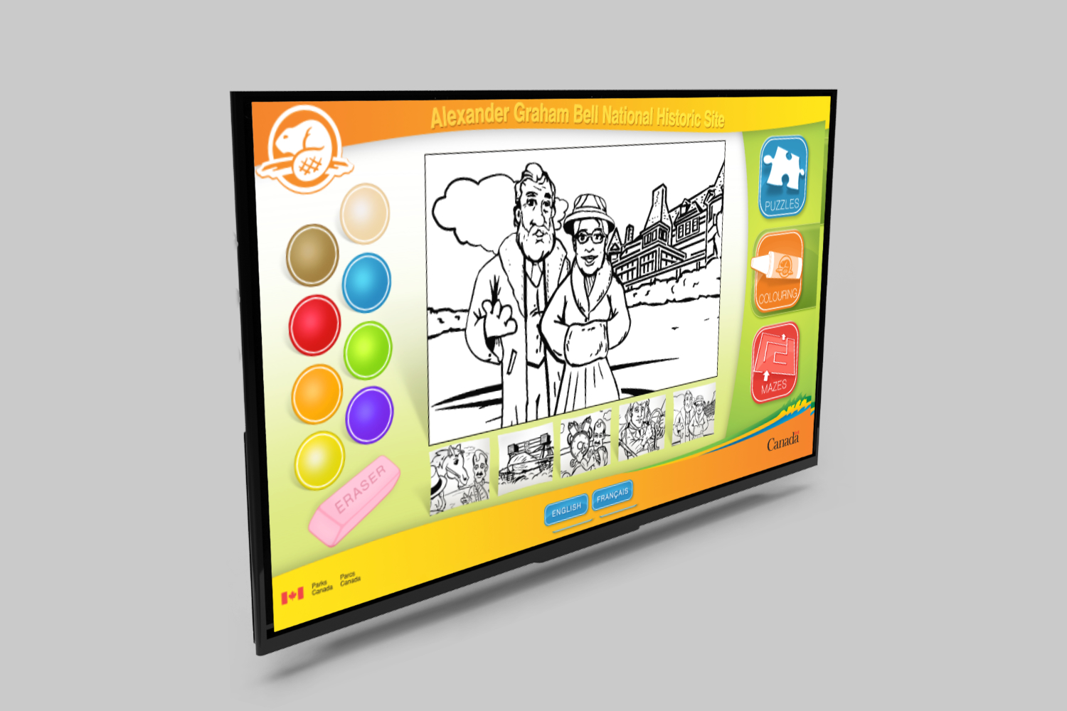 Touch Screen Kiosk for Alexander Graham Bell National Historic Site