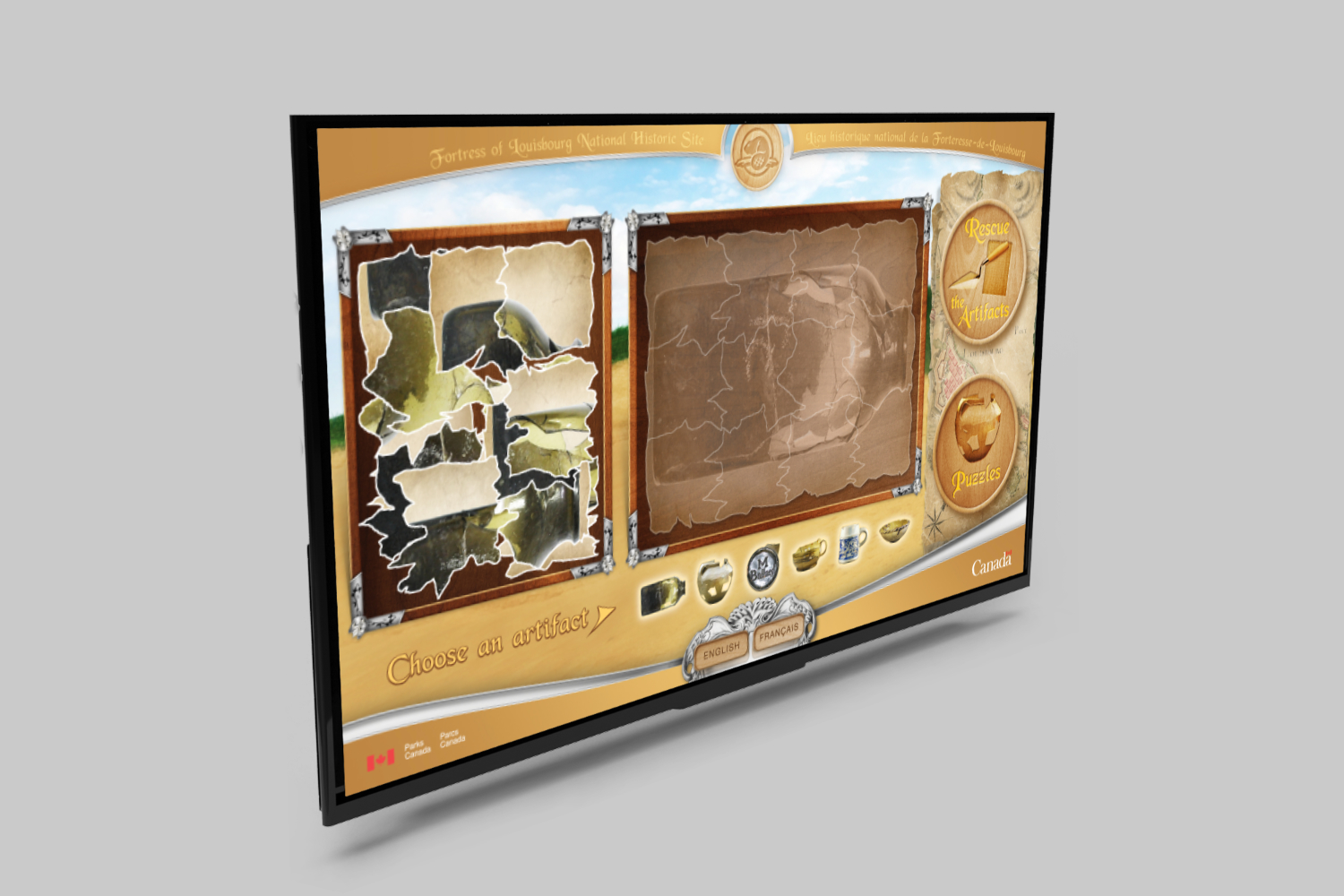 Touch Screen Kiosk for Fortress of Louisbourg National Historic Site