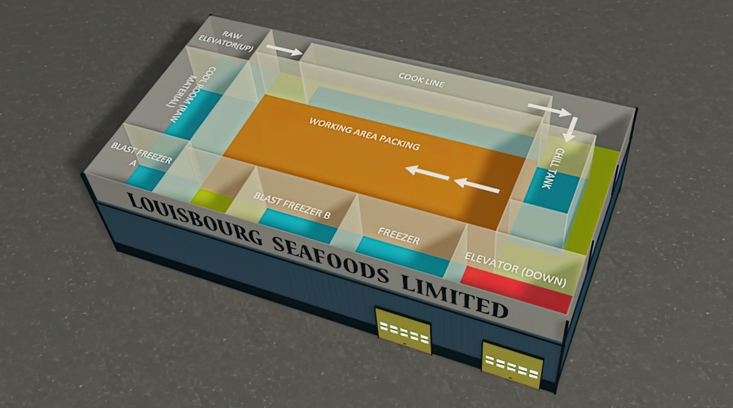conceptual floor plan rendering