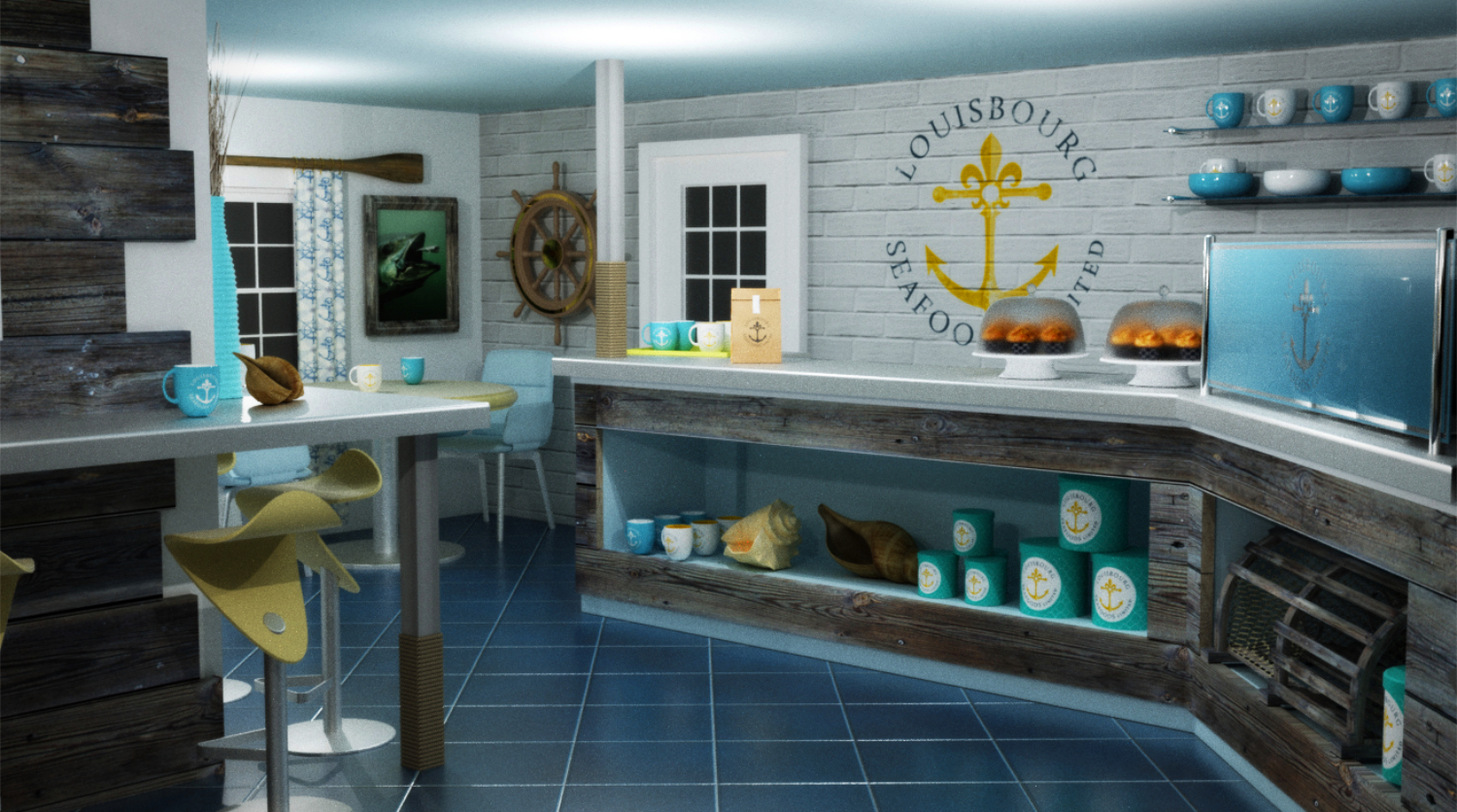 Interior Conceptual rendering of a café