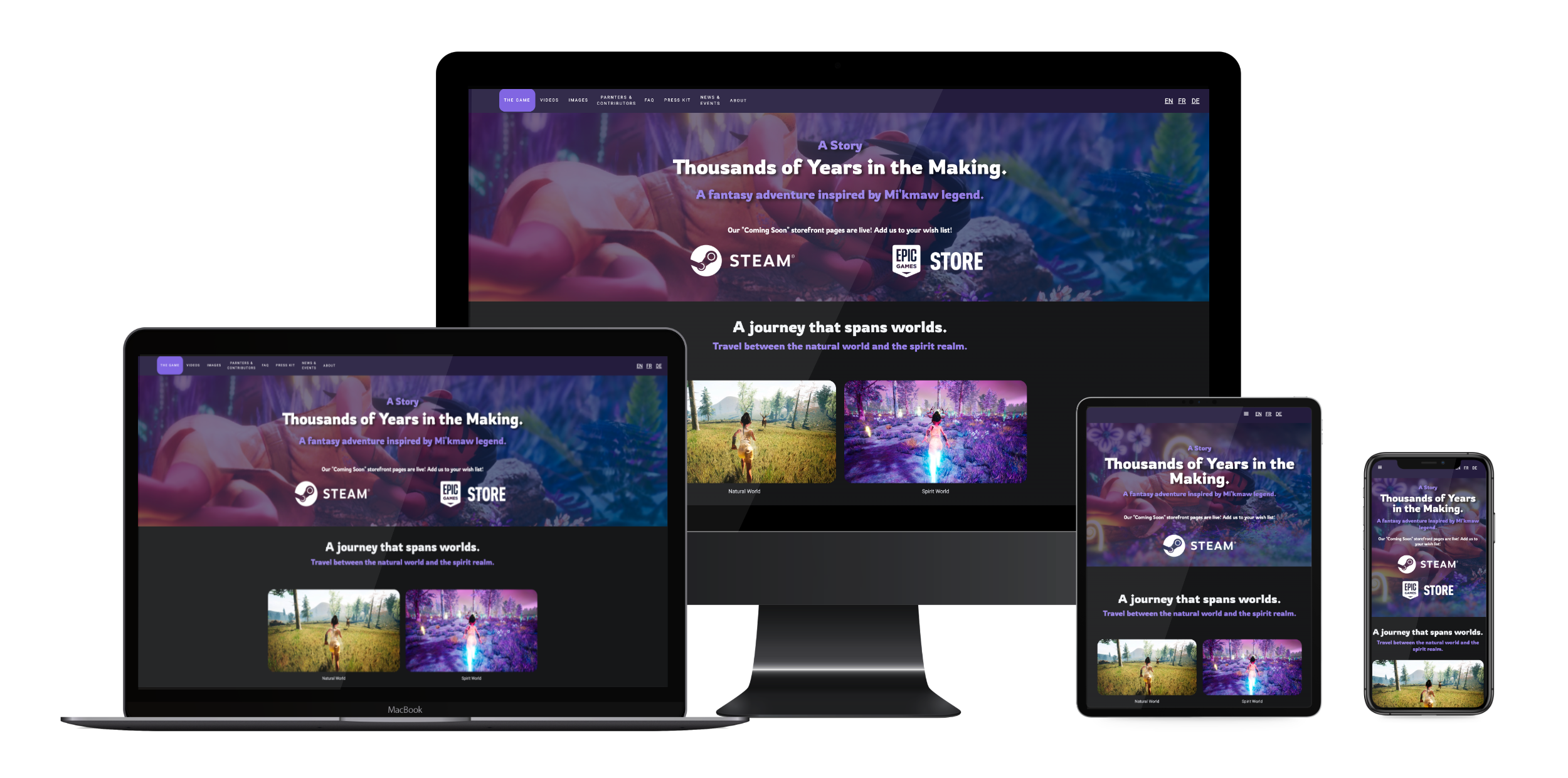 Website portfolio layout for Kun'tewiktuk