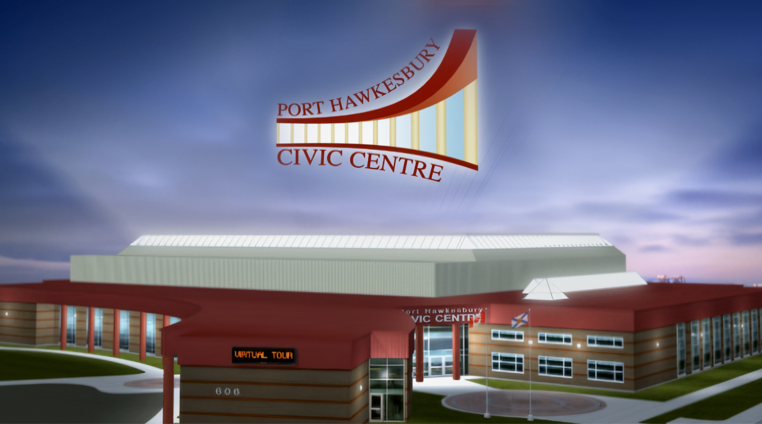 Exterior rendering of an arena