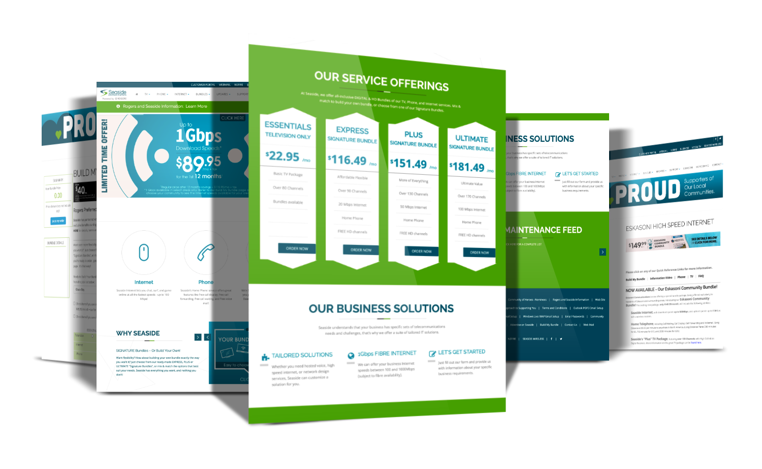 Seaside Website Samples