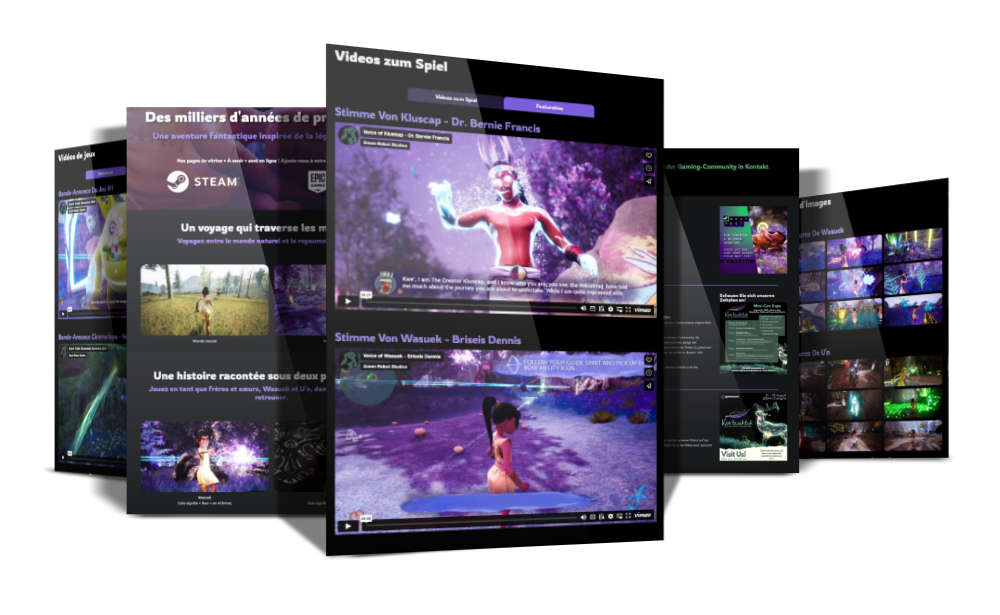 Website portfolio layout for Kun'tewiktuk
